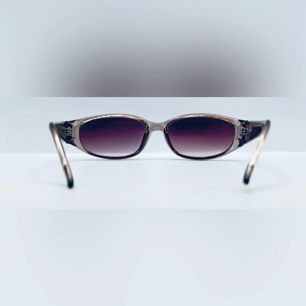 Liz Claiborne Brown Translucent Oval Sunglasses Frames Only